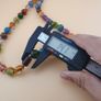 MultiColor Venetian Style Aventurine & Skunk Glass Beads Necklace Image 2