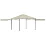 Gazebo with Double Extended Roofs 3x3x2.75 m Cream Image 2