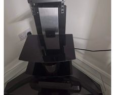 Black Glass TV Stand