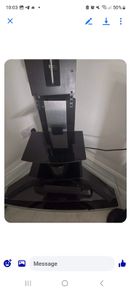 Black Glass TV Stand
