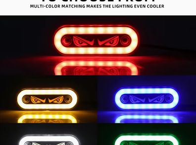 4pcs  LED Strip Lights for Decoration, Including Truck Lights