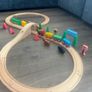Wooden Toy Train Set, track, animals, train - free postage Image 6