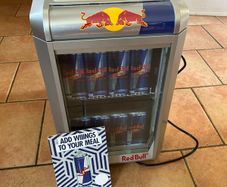 Genuine Red Bull branded commercial display fridge in nearly  brand new condition. Very clean and well looked after.