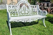 Bench Cast Iron Crown White CH 722 W