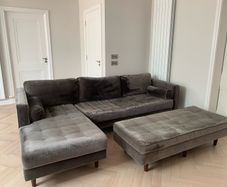 Corner sofa & ottoman