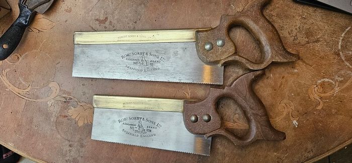 2 Sorby brass backed saws