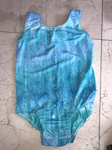 Girls blue sparkly leotard