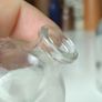 481 - Set of 3 Vintage Clear Glass Cork Top Collectible Decorative Injection Bottles Image 7