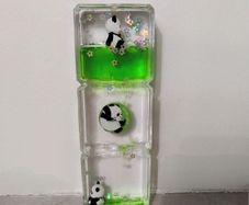 Panda Wheel Acrylic Drip Decor