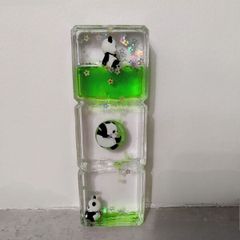 Panda Wheel Acrylic Drip Decor
