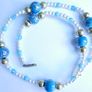 Vintage Hand Painted Bead Necklace or Bracelet length 19" Image 9