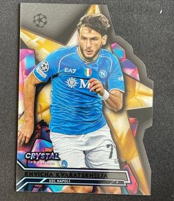 Khvicha Kvaratskhelia 2023-24 Topps Crystal Premium Gold Star Die-Cut