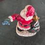 Vintage Miniature Santa Claus Resin Figurine with Animals & Christmas Tree Image 5