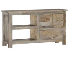 TV Cabinet 110x30x55 cm Solid Mango Wood
