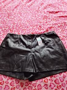 Primark leather shorts