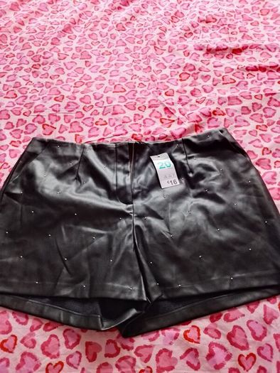 Primark leather shorts