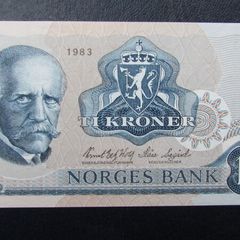 Norway 1983.10 Kroner Uncirculated Banknote.