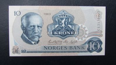 Norway 1983.10 Kroner Uncirculated Banknote.