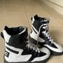 Black and white leather boots size 4 -4.5 Image 2