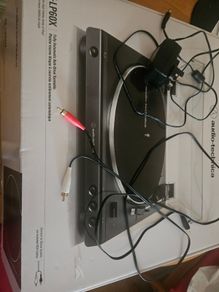 Audio Technica ATLP60X + Edifier R1280DB Bluetooth Bookshelf Speakers
