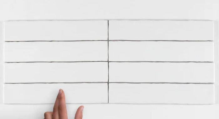 White ceramic tiles