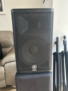 Yamaha DXR12 Loudspeakers with Stands