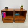 Vintage G Plan Mid Century Teak Bedside Tables / Cabinets Image 2