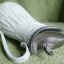 Antique Staffordshire Parian Ware Pitcher: William Brownfield Fern Design, Pewter Lid Image 8