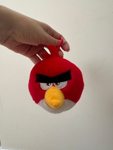 Angry Birds Plush Backpack Clip Red Bird approx. 10 cm. Used Please see photos