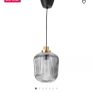 Solklint pendant lamp grey brass grey/clear glass, 22cm Image 2