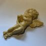 Vintage wall-mounted resin figurine of a cherub playing a trumpet Image 7