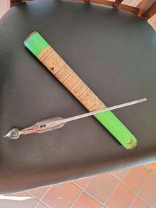 Antique French Hydrometer for Wine Making in original tube MINT