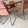 Light Oak Table & 4 pink velvet Chairs Image 7