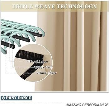 NEW SALE | Beige Thermal Curtains - Eyelet Short Cream Curtains Room Darkening & Noise Reducing Curtain Panels for Kitchen Bedroom, 2 PCs, Wide 46 inch by Drop 54 inch