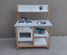 Wooden toy kitchen