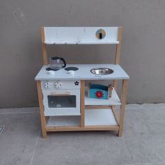 Wooden toy kitchen
