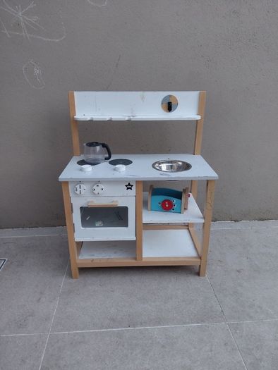 Wooden toy kitchen