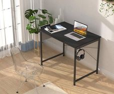 NEW SALE | Writing Computer Desk, Office Work Desk for student and worker, Laptop Table with Storage Bag and Headphone Hook,Modern Simple Style Desks for Bedroom, Home, Office(80x50x75cm)