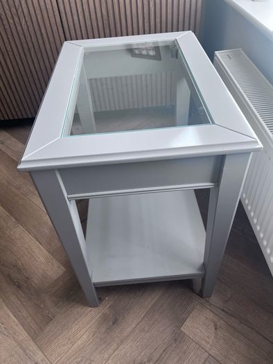 Side Table Ikea Liatorp grey/glass