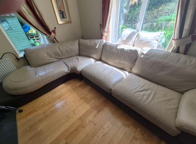Large L Natuzzi Modern Sofa