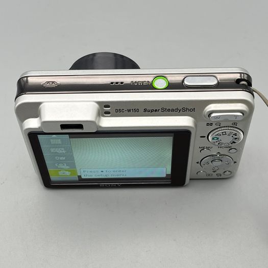 Sony DSC-W150 8.1MP Digital Camera Silver Tested - Full Kit