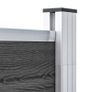 Fence Panel WPC 180x186 cm Black Image 5