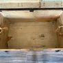 Antique 1890s steamer trunk chest Liver brass plates Image 6