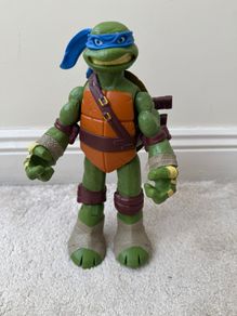 TMNT Giant Battle Shell Leonardo Action Figure Teenage Mutant Ninja Turtles 2012 approx. 27 cm Used Please see photos