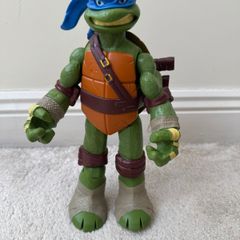 TMNT Giant Battle Shell Leonardo Action Figure Teenage Mutant Ninja Turtles 2012 approx. 27 cm Used Please see photos