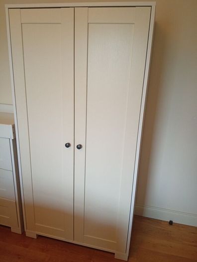 Child's wardrobe and changing chest of drawers