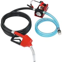 12V DC 37.9 LPM 798.6 cm Lift, Portable Electric Diesel Transfer Extractor Pump Kit with Automatic Shut-off Nozzle, Delivery & Suction Hose for Diesel, Kerosene, Transformer Oil