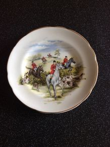 Vintage Royal Stuart Fine Bone China Side Plate Hunting Scene