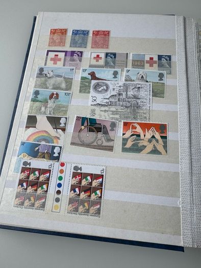 UK collection in stamp album