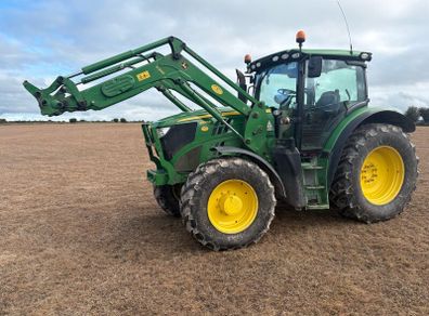 John Deere 6150 r with John Deere loader